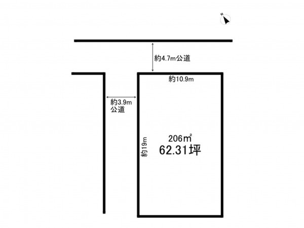 鈴鹿市若松北、土地の間取り画像です