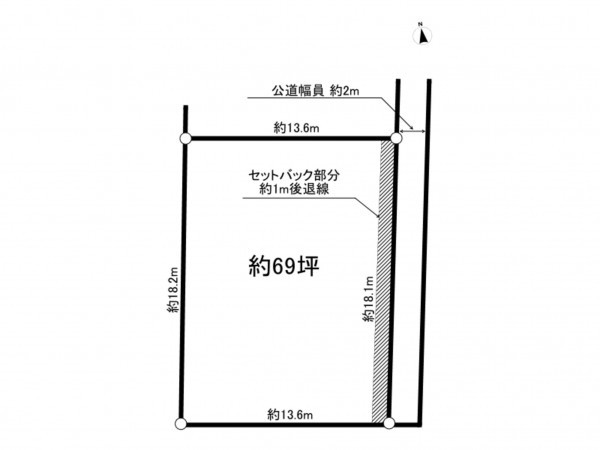 鈴鹿市平野町、土地の間取り画像です