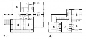 鈴鹿市上野町、中古一戸建ての間取り画像です