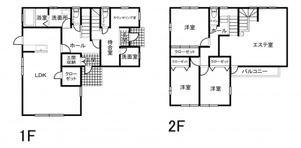鈴鹿市若松中、収益物件/住宅付店舗の間取り画像です