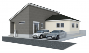 鈴鹿市長太新町、新築一戸建ての完成予想図（外観）画像です