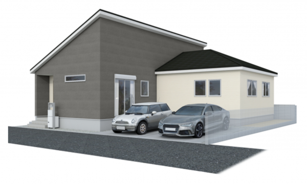 鈴鹿市長太新町、新築一戸建ての完成予想図（外観）画像です