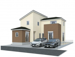 鈴鹿市長太新町、新築一戸建ての完成予想図（外観）画像です