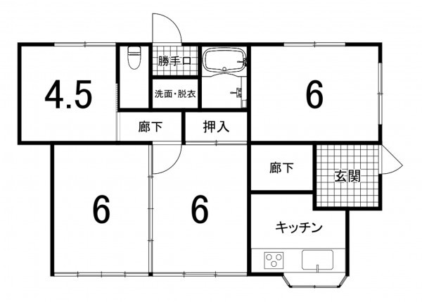 鈴鹿市白子、中古一戸建ての間取り画像です