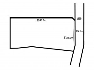 鈴鹿市住吉町、土地の間取り画像です