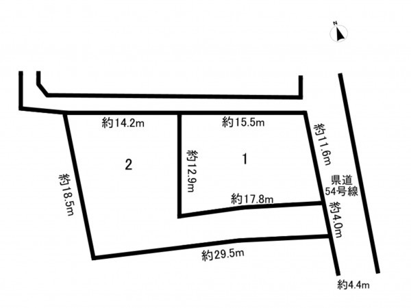 鈴鹿市国府町、土地の間取り画像です