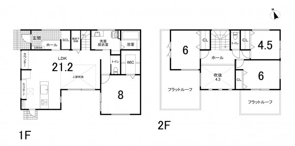 鈴鹿市南玉垣町、新築一戸建ての間取り画像です