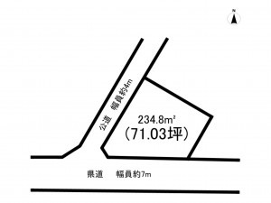 鈴鹿市白子町、土地の間取り画像です
