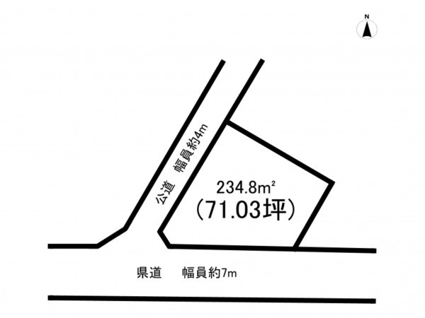 鈴鹿市白子町、土地の間取り画像です
