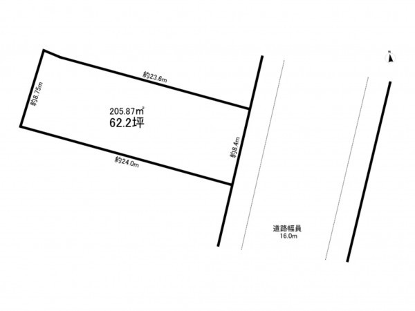 鈴鹿市神戸、土地の間取り画像です
