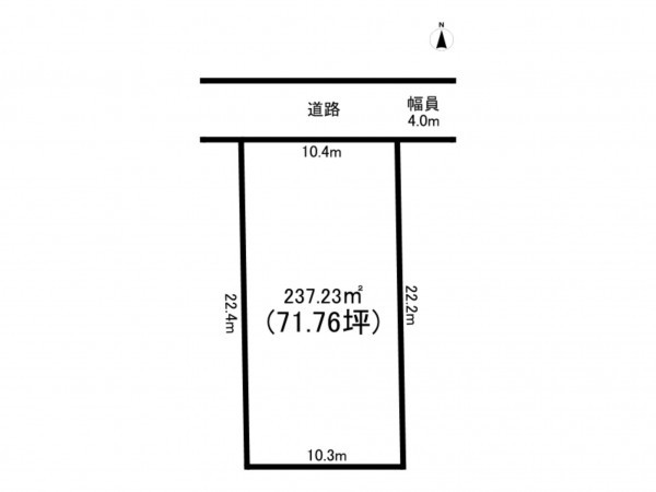 鈴鹿市十宮町、土地の間取り画像です