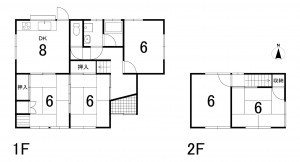 鈴鹿市木田町、中古一戸建ての間取り画像です