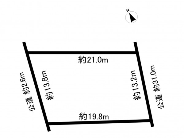 鈴鹿市磯山、土地の間取り画像です
