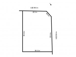 鈴鹿市東磯山、土地の間取り画像です