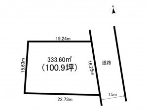 鈴鹿市岡田、土地の間取り画像です