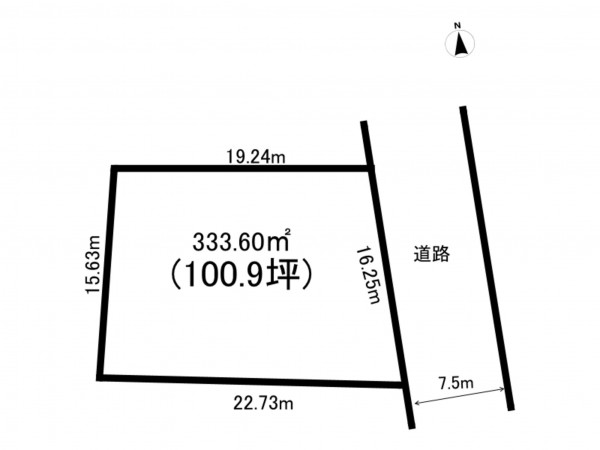 鈴鹿市岡田、土地の間取り画像です