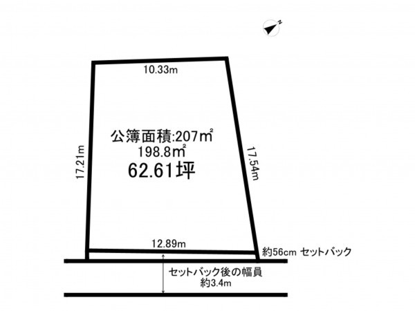 鈴鹿市岸岡町、土地の間取り画像です