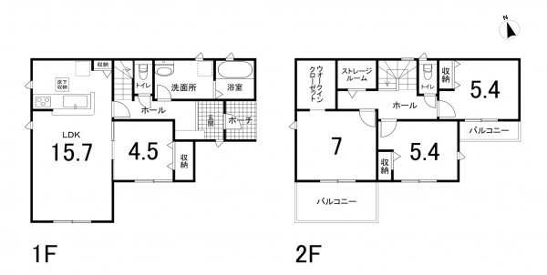 鈴鹿市若松北、新築一戸建ての間取り画像です