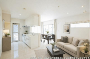 鈴鹿市稲生塩屋、中古一戸建ての居間画像です