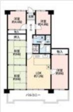宇部市文京町、マンションの間取り画像です