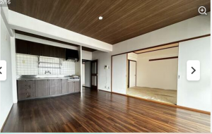 宇部市文京町、マンションの居間画像です