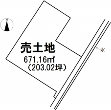 宇部市西平原、土地の間取り画像です