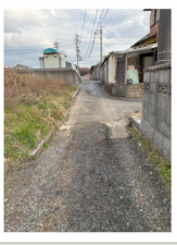 宇部市大字沖宇部、土地の前面道路を含む現地写真画像です