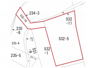 宇部市西小串、土地の間取り画像です