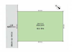 宇部市大字船木、土地の間取り画像です