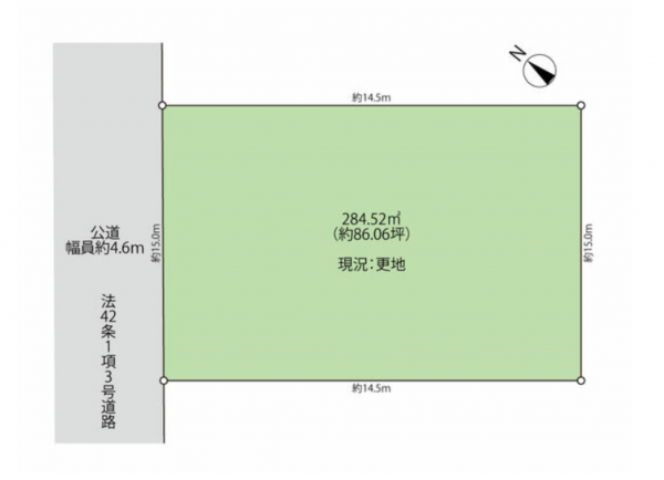 宇部市大字船木、土地の間取り画像です