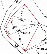 宇部市開、土地の間取り画像です