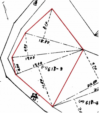 宇部市開、土地の間取り画像です