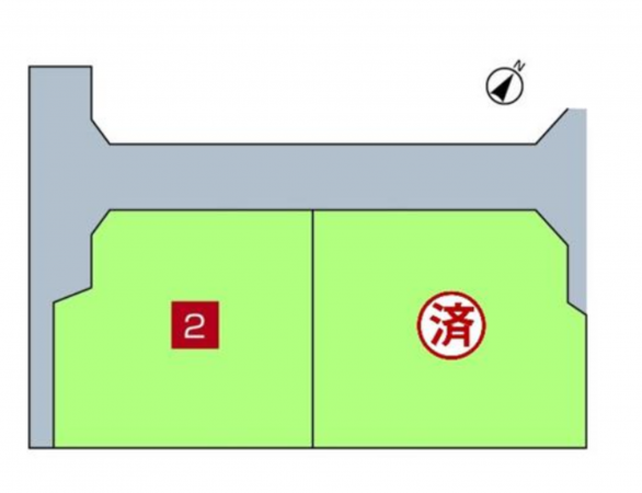 宇部市大字中野開作、土地の間取り画像です