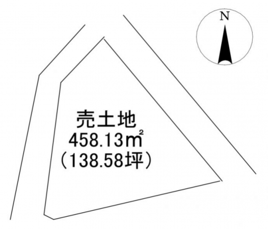 宇部市上条、土地の間取り画像です