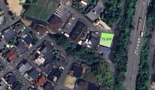宇部市大字西岐波、土地の前面道路を含む現地写真画像です