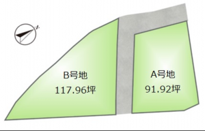 宇部市則貞、土地の前面道路を含む現地写真画像です