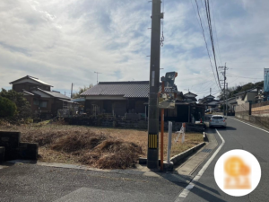 宇部市大字東須恵、土地の前面道路を含む現地写真画像です