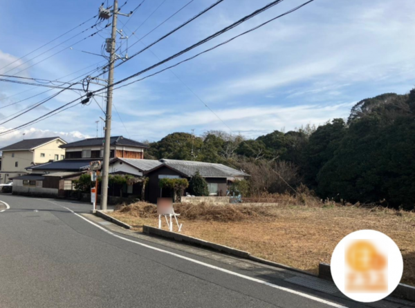宇部市大字東須恵、土地の前面道路を含む現地写真画像です