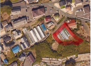 宇部市東梶返、土地の地図画像です