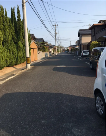 宇部市大字西岐波、土地の周辺の街並み画像です