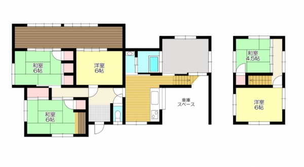 宇部市大字際波、中古一戸建ての間取り画像です