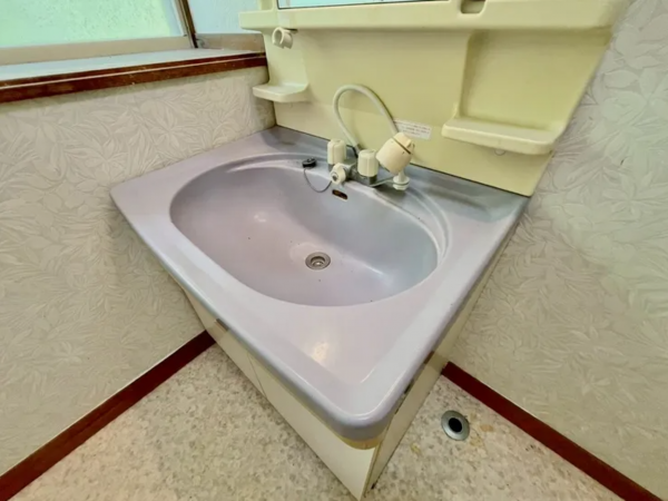 宇部市大字東岐波、中古一戸建ての洗面画像です