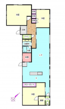 宇部市大字東岐波、中古一戸建ての間取り画像です