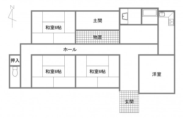 宇部市床波、中古一戸建ての間取り画像です