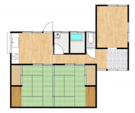 宇部市大小路、中古一戸建ての間取り画像です