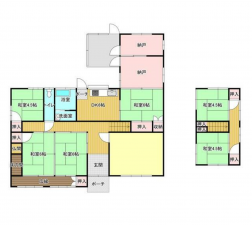 宇部市大字中山、中古一戸建ての間取り画像です