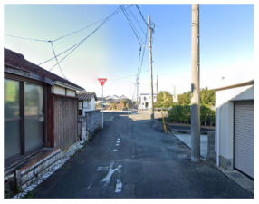 山陽小野田市大字小野田、土地の前面道路を含む現地写真画像です
