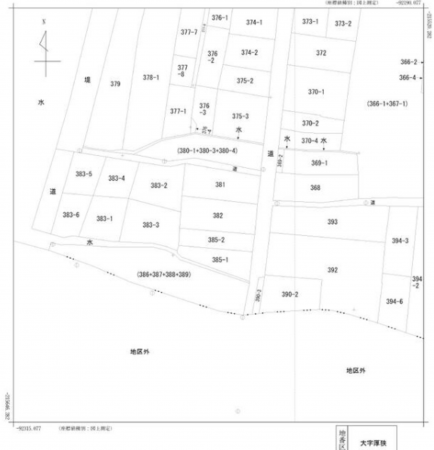 山陽小野田市大字厚狭、土地の間取り画像です