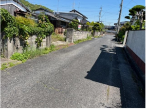 山陽小野田市大字有帆、土地の前面道路を含む現地写真画像です