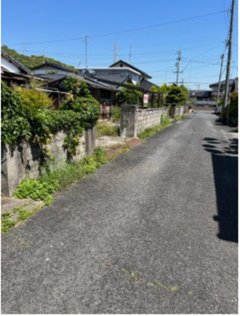 山陽小野田市大字有帆、土地の前面道路を含む現地写真画像です